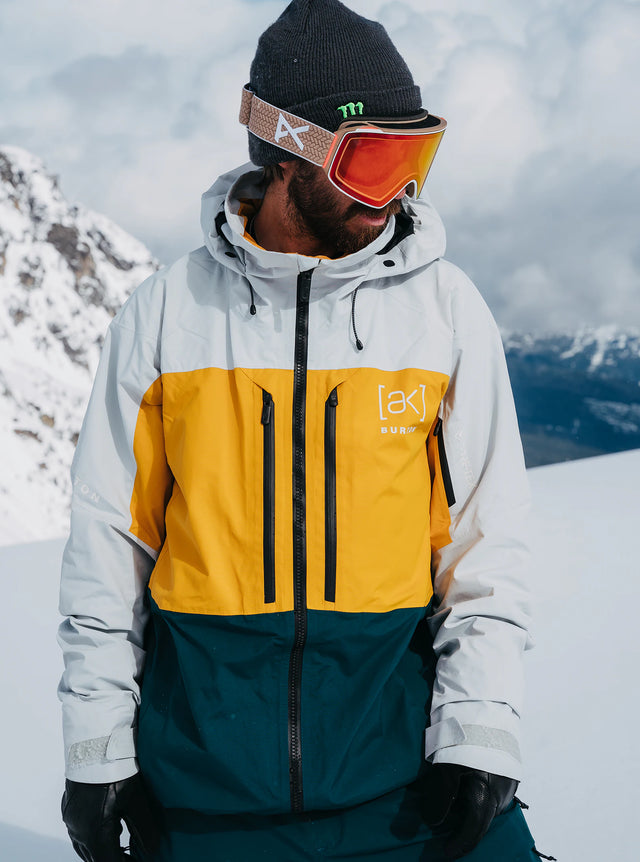 Burton AK Swash Jacket 2L Gray Cloud/Goldenrod/Deep Emerald