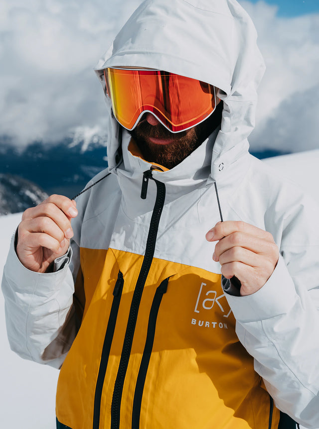 Burton AK Swash Jacket 2L Gray Cloud/Goldenrod/Deep Emerald
