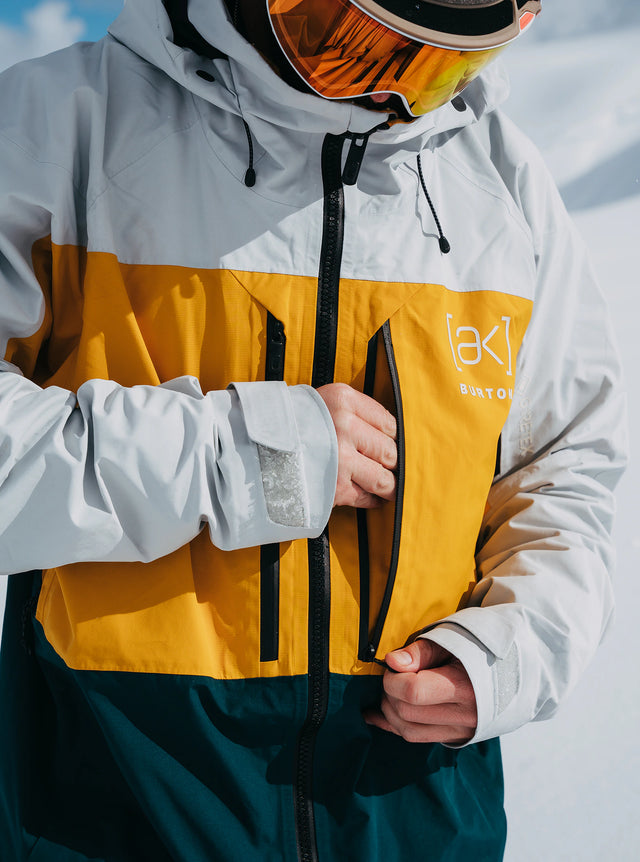 Burton AK Swash Jacket 2L Gray Cloud/Goldenrod/Deep Emerald
