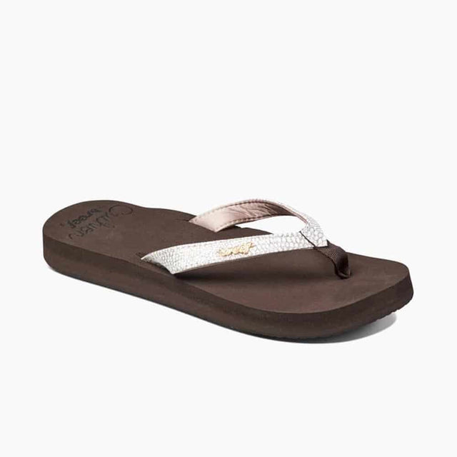 Reef Star Cushion Sassy Dames slipper Brown white