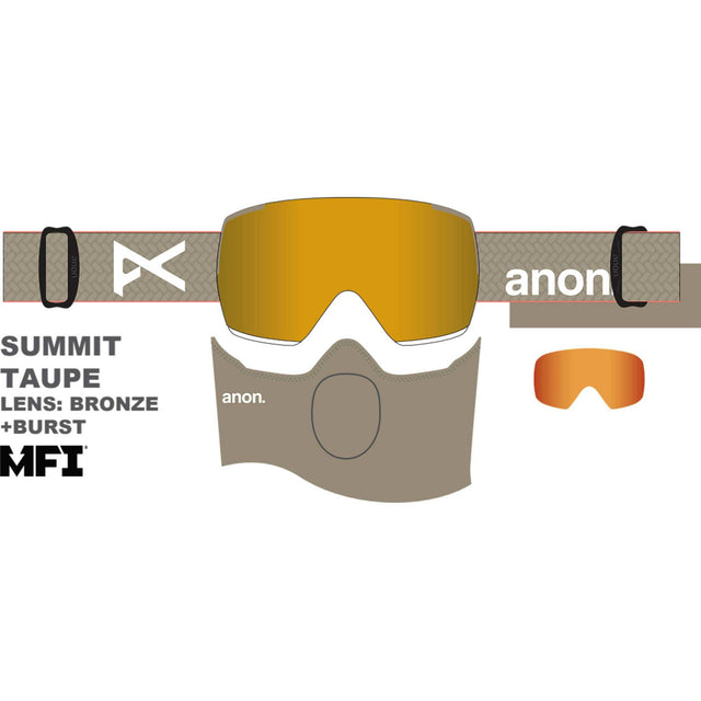 Anon M5.S Summit Taupe/ Perceive Sunny Bronze+Spare lens+MFI