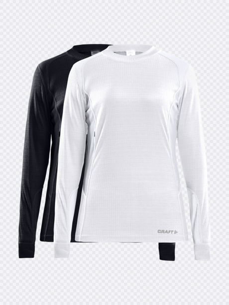 Craft Core Dry 2-pack thermo shirt/shirt Dames Black-White