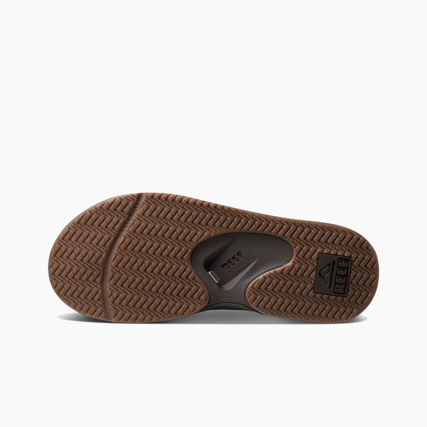 Reef Leather Fanning Dark Brown Van Gent Surf en Snowboardsport